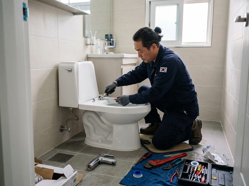 변기 교체 사진